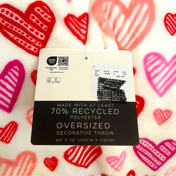Home Heart Oversized Throw NWT - Picture 4 of 5